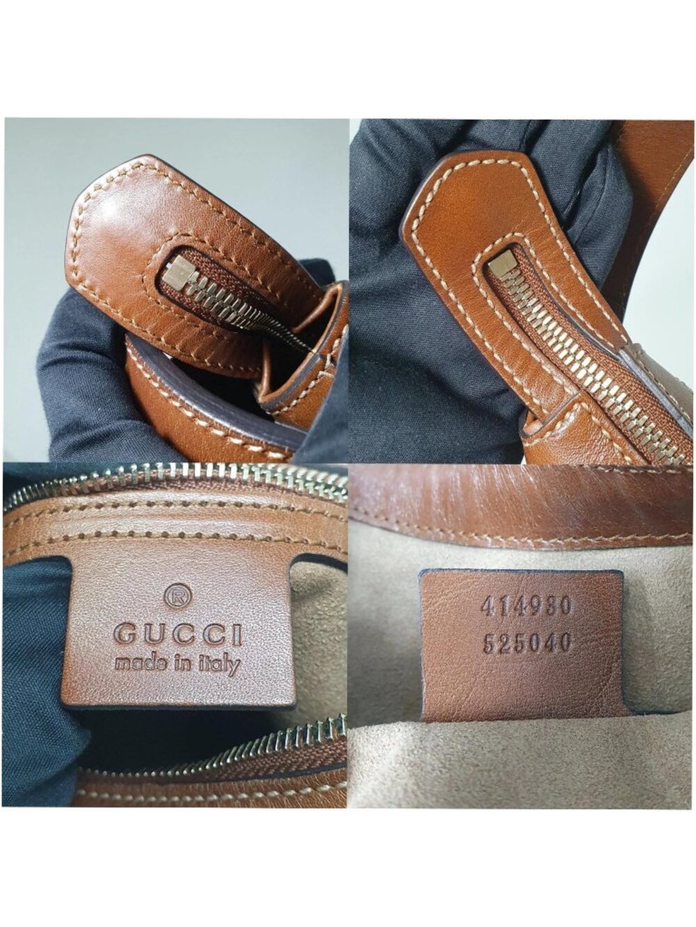 Authentic Gucci GG Supreme Canvas Shoulder Bag Brown Leather Trim | Designer - Picture 11 of 11